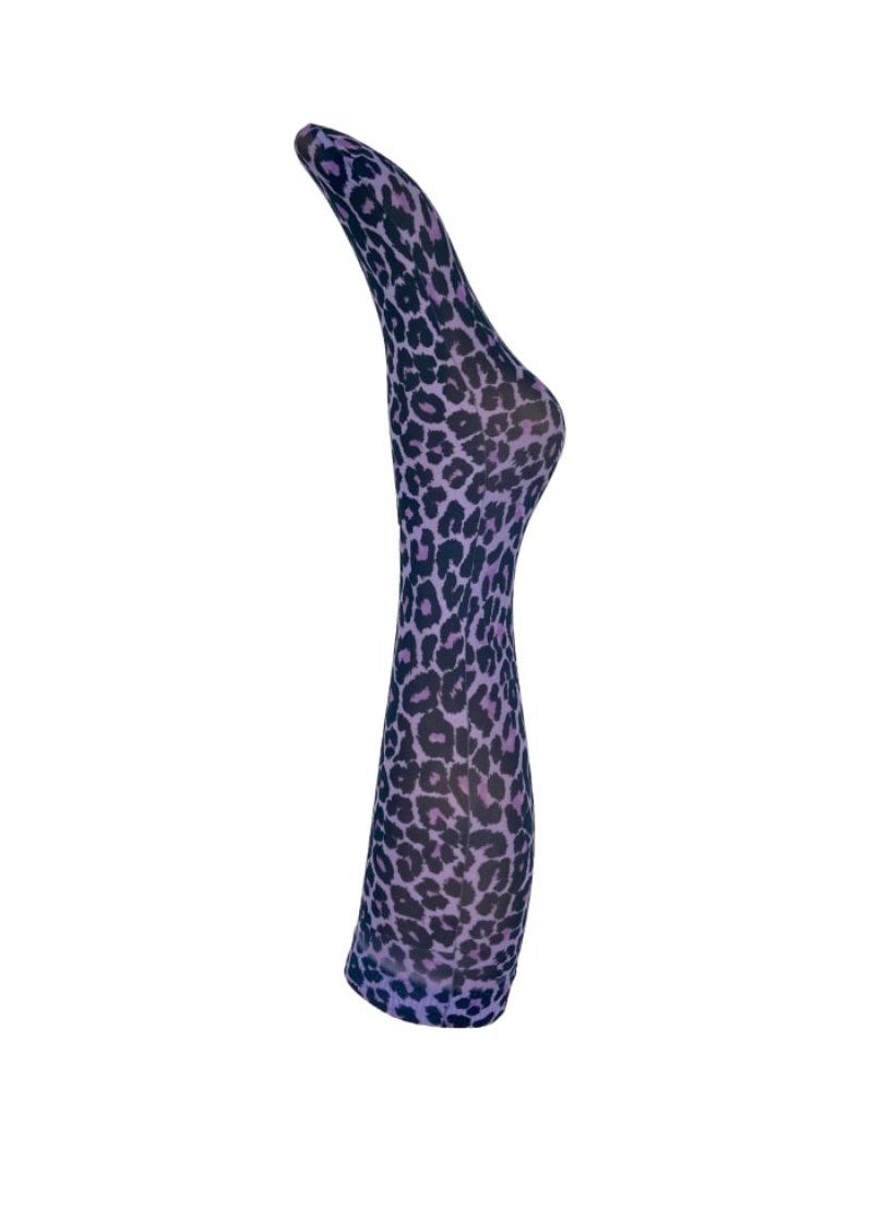 salg af Black colour Aura knee high socks Leo Lavender