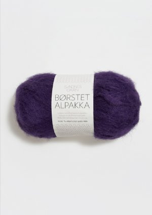 salg af Børstet Alpakka mørk lilla