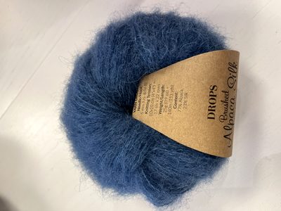salg af Brushed Alpakka silk  fv 25 Ink Blå