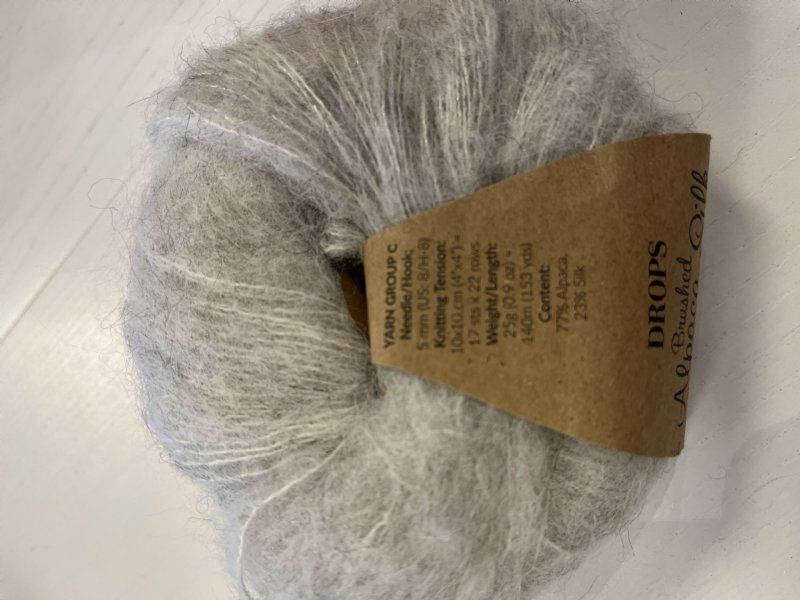 salg af Brushed alpakka silk fv 35 lys grå
