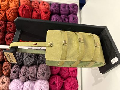 salg af Hånd-strikke taske Lime farvet