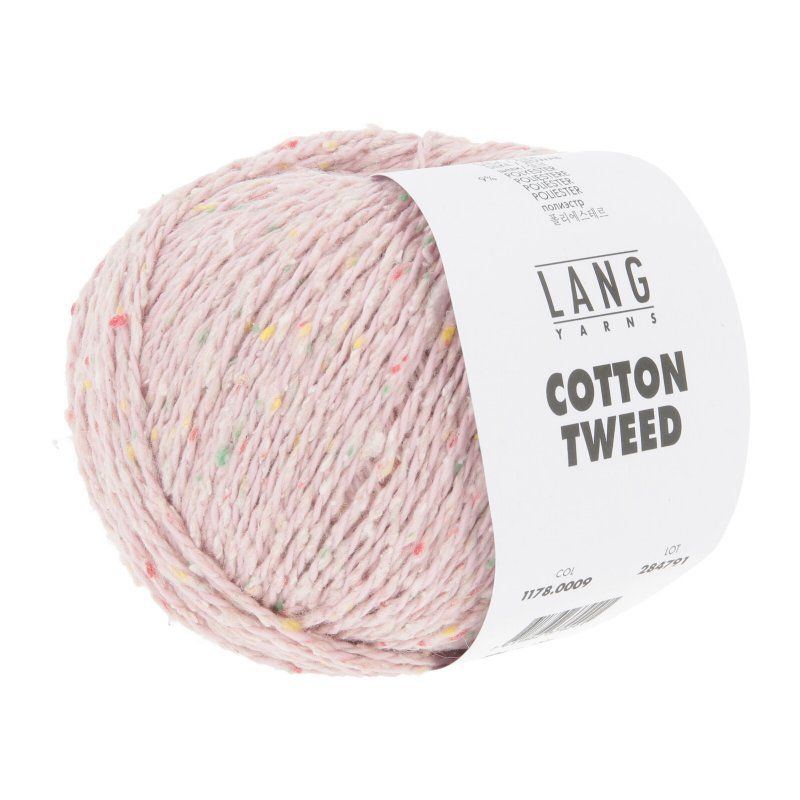 salg af Lang Yarns Cotton Tweed Lyserød, fv 09
