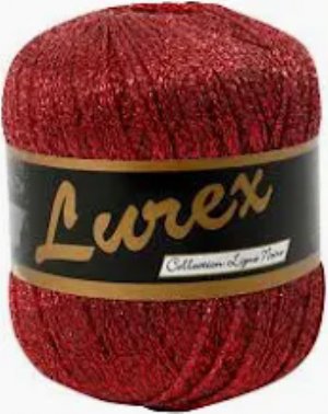salg af Lurex glimmergarn i Rød