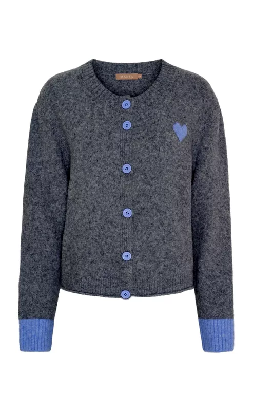 salg af Marta Cardigan  Grey/Blue