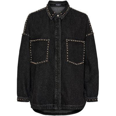 salg af Marta Denim jakke i grå med nitter