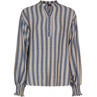 salg af Marta stribet skjorte bluse Blå