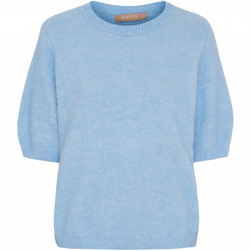 salg af Marta strik bluse due-blå