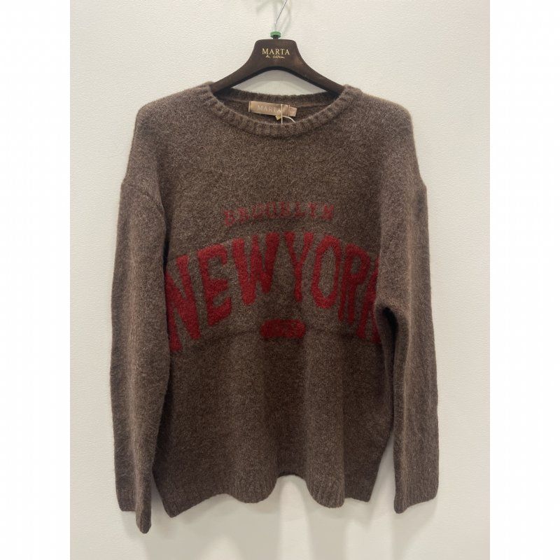 salg af Marta strik Brun med rødt print