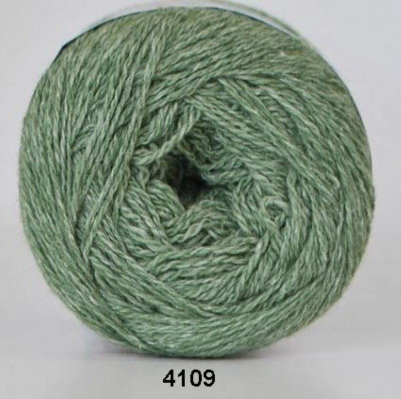 salg af Organic wool Cotton grøn 4109 fra hjertegarn