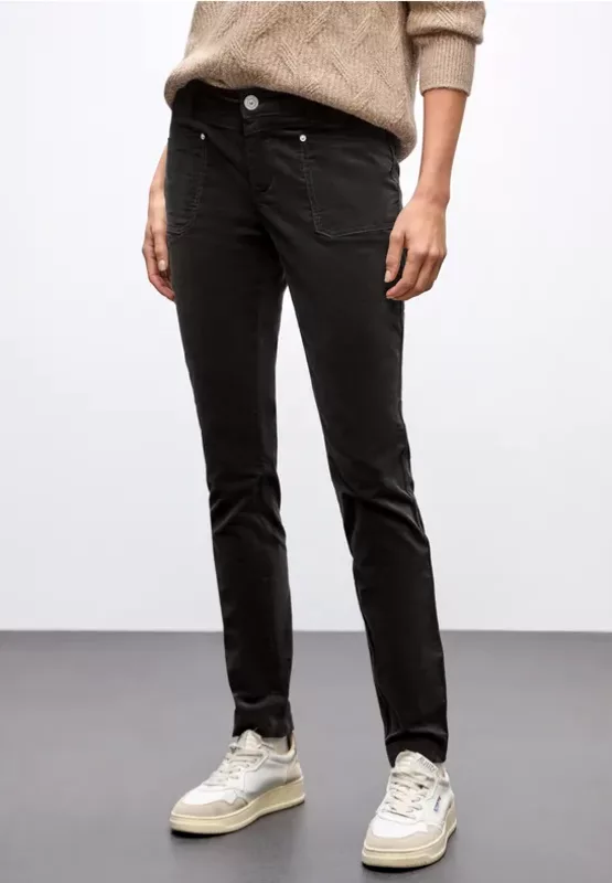 salg af Street one Fløjls buks i Mørke brun