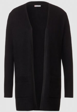 salg af Street One - Lang strik cardigan - sort