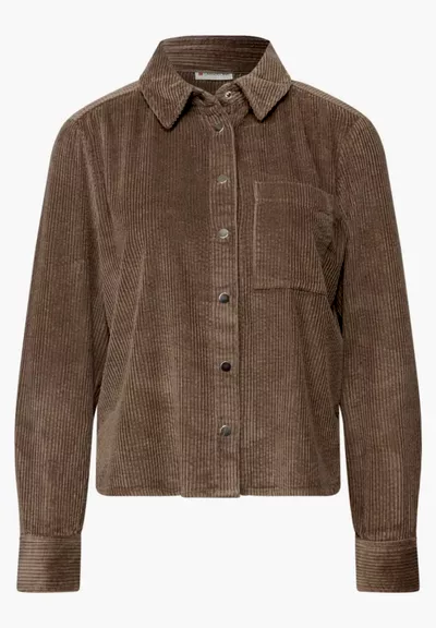 salg af Street One Velour jakke med tryk knapper, talje model