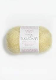 salg af Tynn Silk Mohair i lys gul