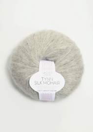 salg af TYNN SILK MOHAIR lys grå melert 1022